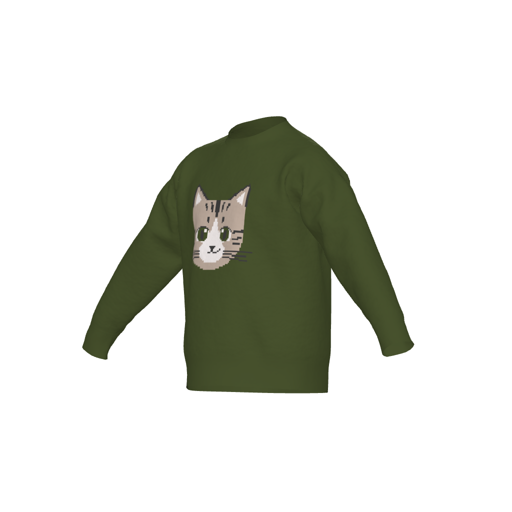 The Tabby · Kids Relaxed Crewneck, Moss