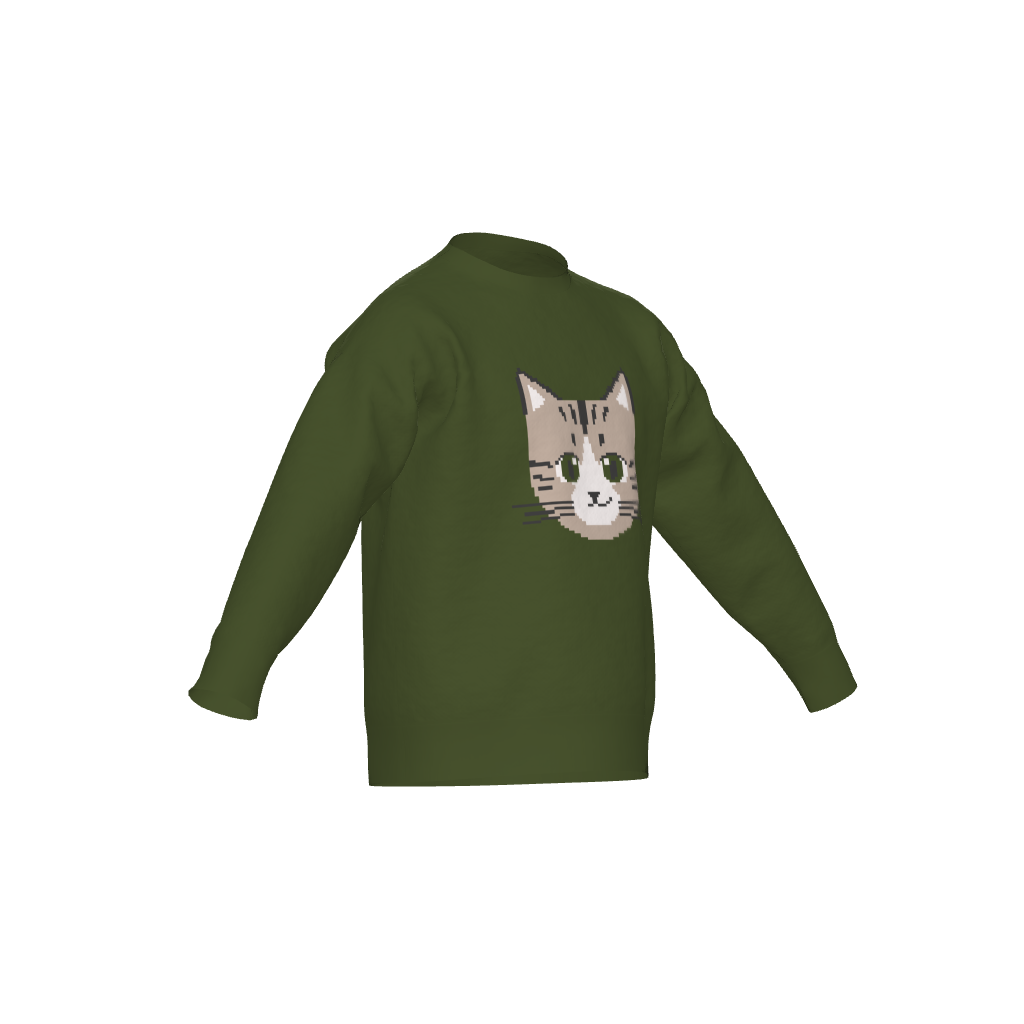 The Tabby · Kids Relaxed Crewneck, Moss