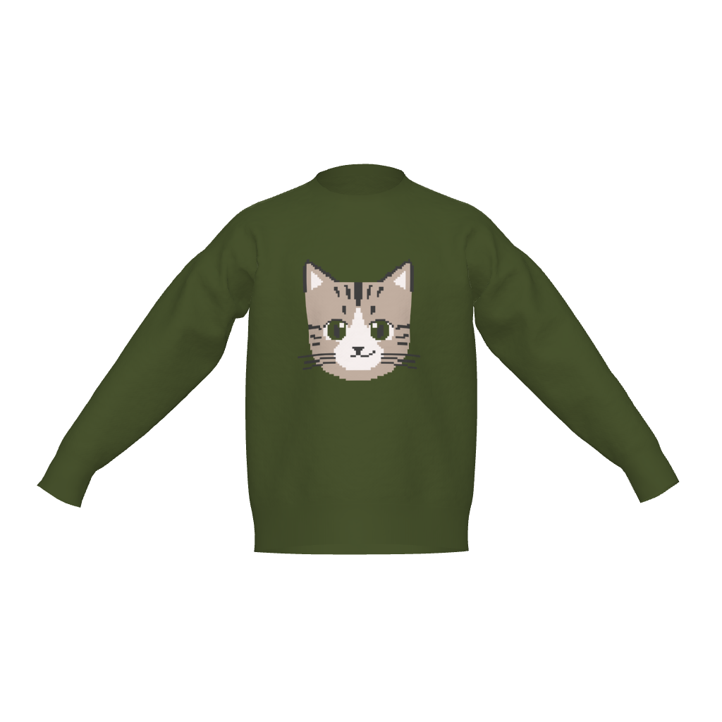 The Tabby · Kids Relaxed Crewneck, Moss